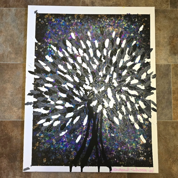 HANDCRAFTED Abstract Painting HANDPAINTED Deocrative Wall Art HANDMADE Artwork - Picture 3 of 17